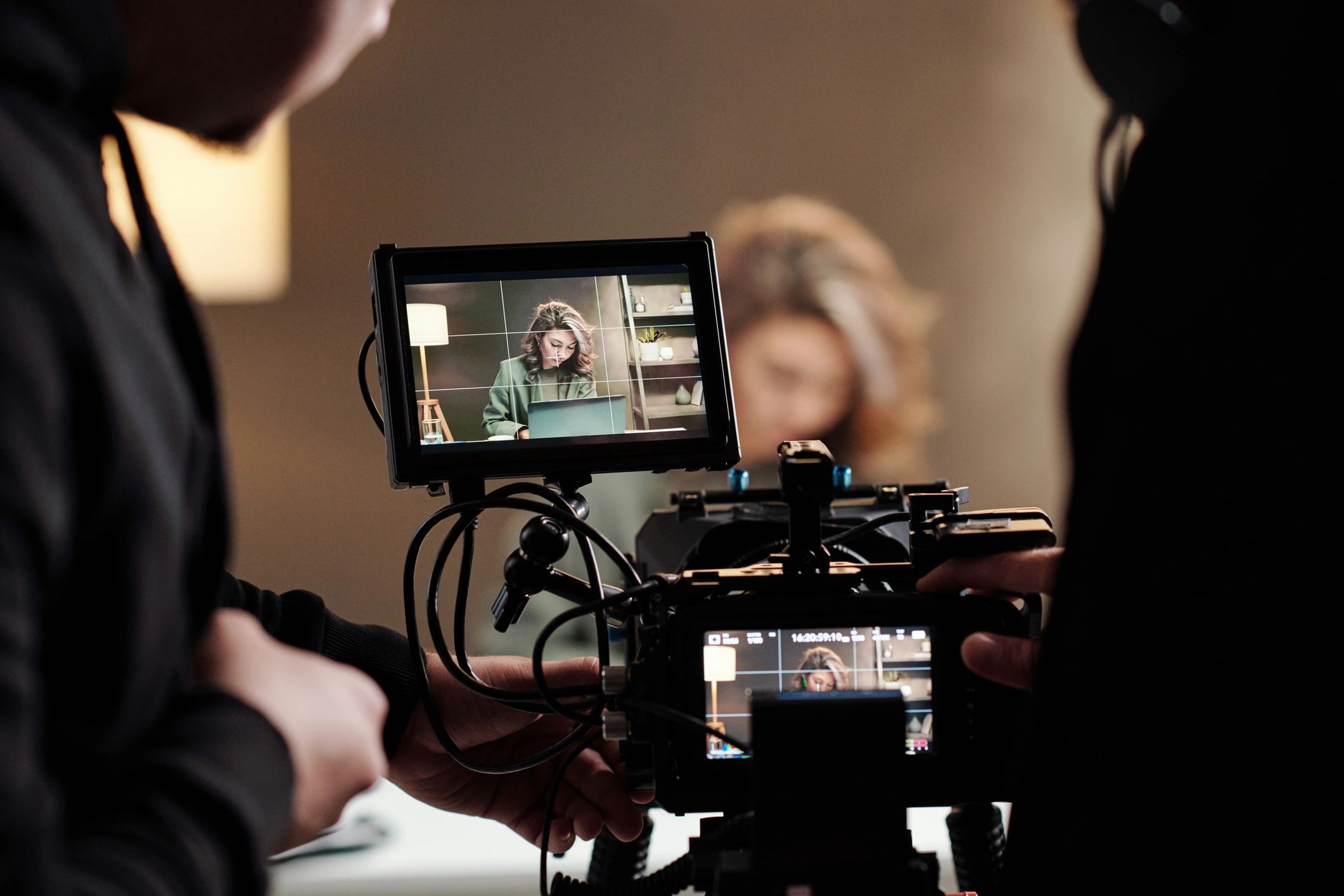 Behind the scenes shot of our film crew in action.